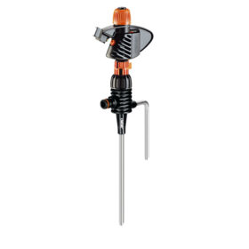 Béc tưới cây phun mưa Claber tự xoay 0 – 360° chân cắm inox max 397m2 8707