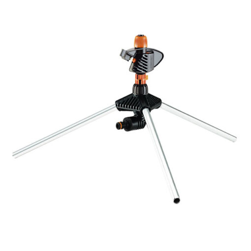 Béc tưới cây phun mưa Claber 8709 tự xoay 0 – 360° 3 chân đứng inox max 491m2