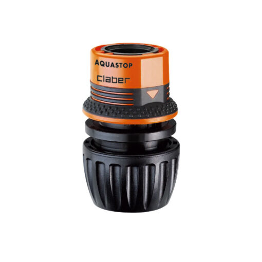 Khớp nối nhanh đa năng ống mềm 1/2″-5/8″-3/4″ (12,15,19 mm) tự ngắt nước Claber Aquastop 8548