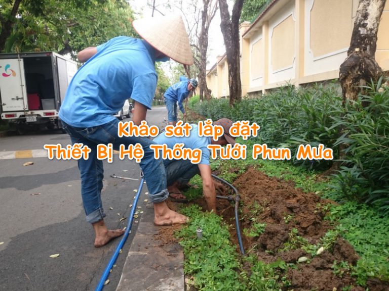 Khảo sát lắp đặt Thiết Bị Hệ Thống Tưới Phun Mưa cho 1 hecta vườn cây ăn quả