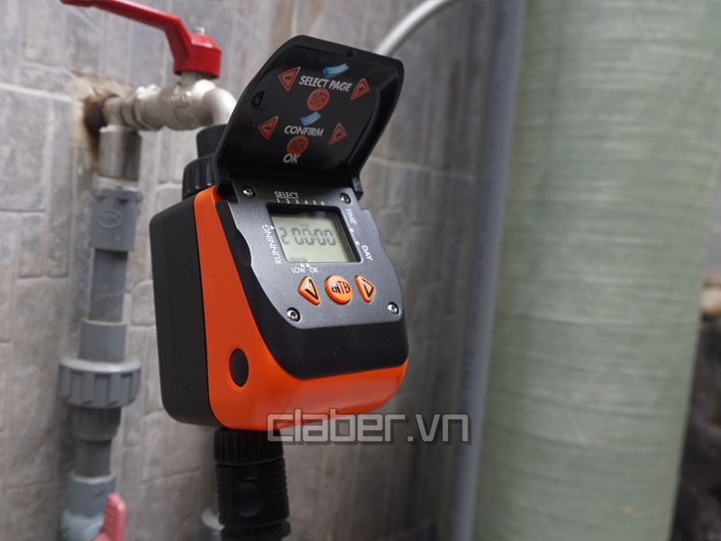 Hệ thống tưới cây hẹn giờ ứng dụng Timer Claber 8413 Video-6 Plus