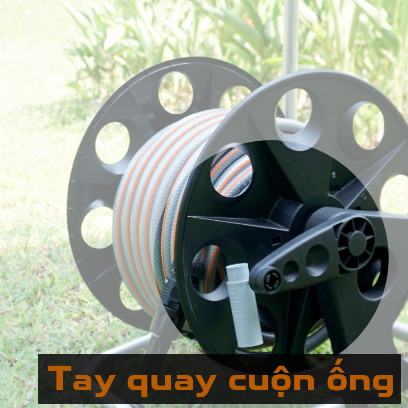 Cuộn vòi tưới cây dạng xe đẩy Claber Aqua Carry Pronto 20m 8992 - Ảnh 3