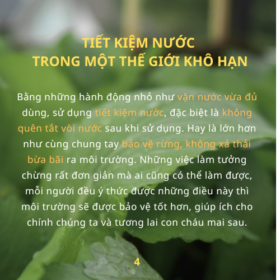 TIẾT KIỆM NƯỚC TRONG MỘT THẾ GIỚI KHÔ HẠN