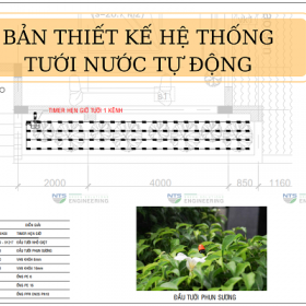 BẢN VẼ HỆ THỐNG TƯỚI NƯỚC CHO CẢNH QUAN, SÂN THƯỢNG, NHÀ PHỐ