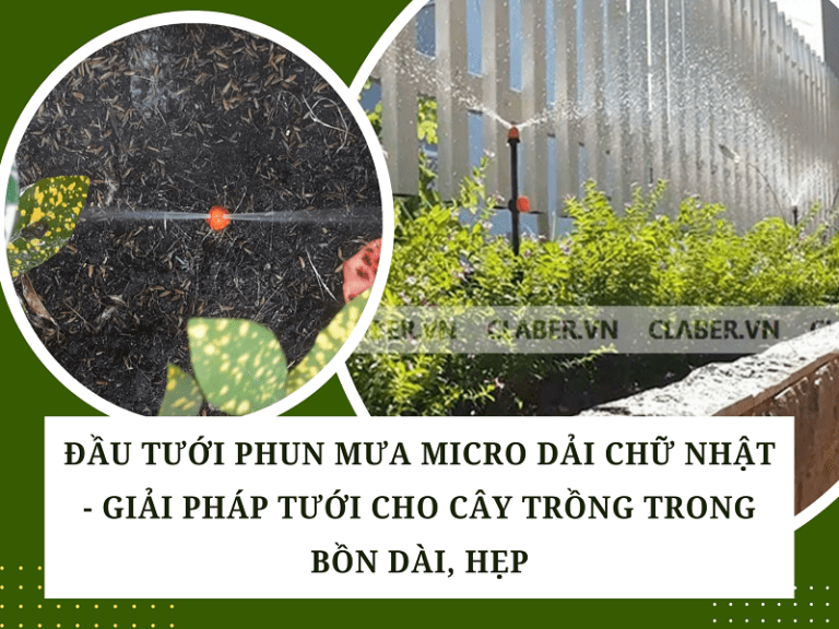 ĐẦU TƯỚI PHUN MƯA DẢI CHỮ NHẬT – GIẢI PHÁP TƯỚI CHO CÂY TRỒNG TRONG BỒN DÀI, HẸP