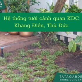 Thi công tưới cảnh quan sân vườn nhà phố tại KDC Khang Điền, Thủ Đức