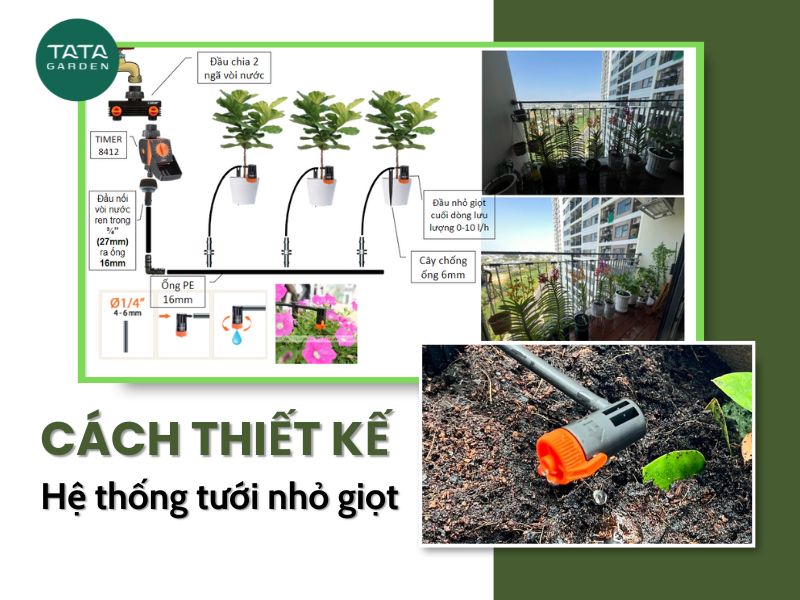 5 Bước tự thiết kế hệ thống tưới nhỏ giọt cho người không chuyên